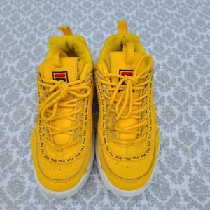 Fila Disruptor 2 Chunky Tennis Shoe Yellow Size 5,5